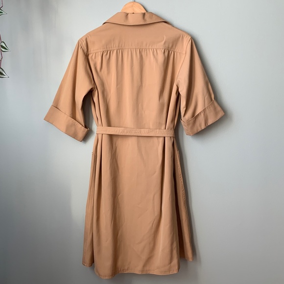 Khaki Tan Belted Jacket Vintage Anne Klein, Size S/M - Picture 5 of 12